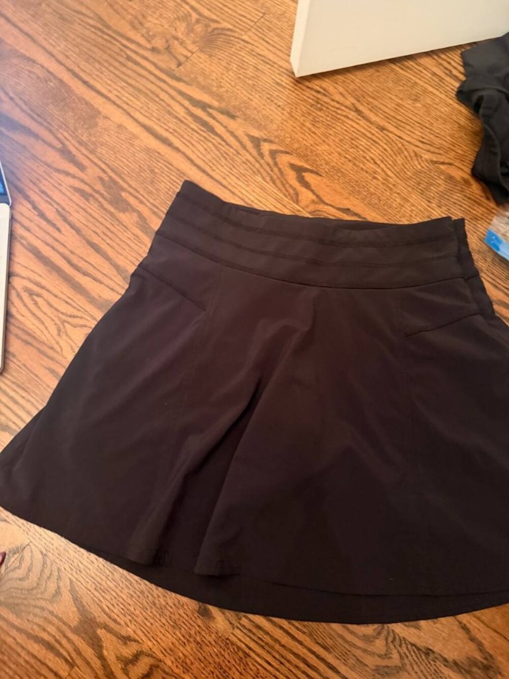 Athleta Black Pleated Athletic Skirt